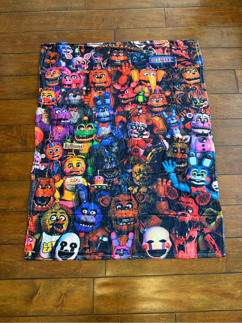 Five Nights at Freddy's Plush Character Throw - Multicolor